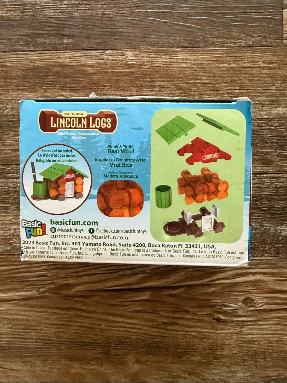 The Original Lincoln Logs Mini Classics - Green Roof & Orange Logs